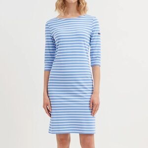 Tuckernuck Saint James Propriano dress blue and white stripe UPF 38 US 8